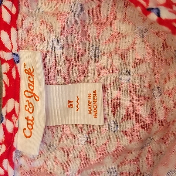 Cat & Jack floral cotton dress size 5T - Picture 3 of 5